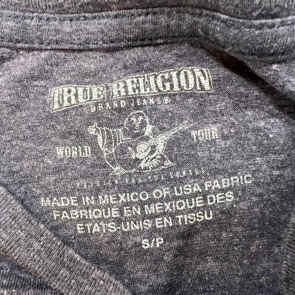 True Religion Buddha Graphic T Shirt Purple‎ Heather Short Sleeve Mens S/P